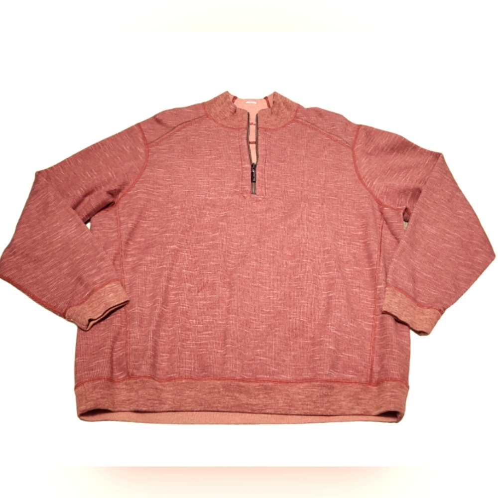 Tommy Bahama Men's Quarter Zip Orange Pullover Size‎ XL